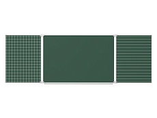 Трехэлементная разлинованная доска "Клетка Линейка" меловая магнитная 300x100 см ДР(з)-32кл